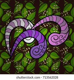 Tropical seamless pattern with many green, brown and black abstract flowers. Varicolored vector seamless illustration.