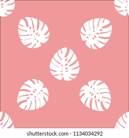 Tropical seamless pattern with monstera.