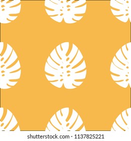 Tropical seamless pattern with monstera.