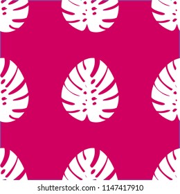 Tropical seamless pattern with monstera.