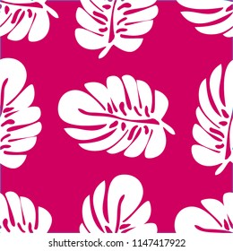Tropical seamless pattern with monstera.