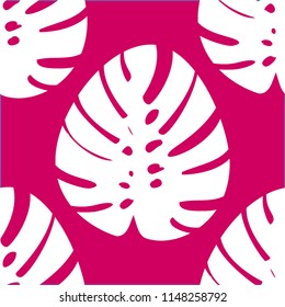 Tropical seamless pattern with monstera.