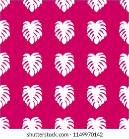 Tropical seamless pattern with monstera.