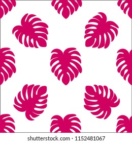 Tropical seamless pattern with monstera.