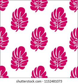 Tropical seamless pattern with monstera.