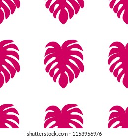 Tropical seamless pattern with monstera.