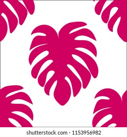 Tropical seamless pattern with monstera.