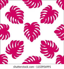 Tropical seamless pattern with monstera.