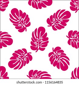 Tropical seamless pattern with monstera.