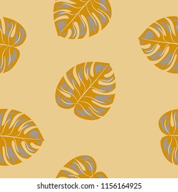 Tropical seamless pattern with monstera.