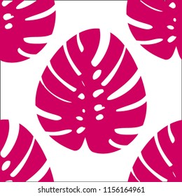 Tropical seamless pattern with monstera.