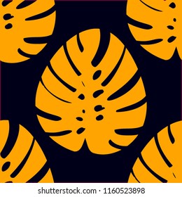 Tropical seamless pattern with monstera.