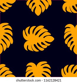 Tropical seamless pattern with monstera.