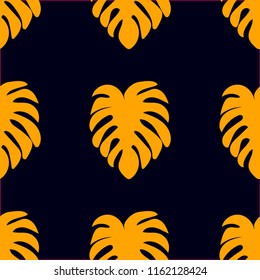 Tropical seamless pattern with monstera.