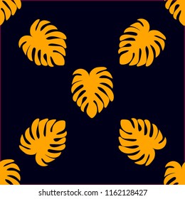 Tropical seamless pattern with monstera.