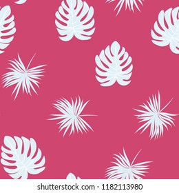 Tropical seamless pattern with monstera.