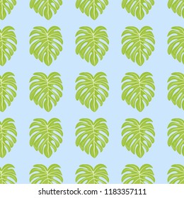Tropical seamless pattern with monstera.