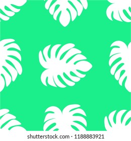 Tropical seamless pattern with monstera.