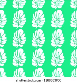 Tropical seamless pattern with monstera.
