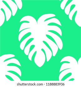 Tropical seamless pattern with monstera.