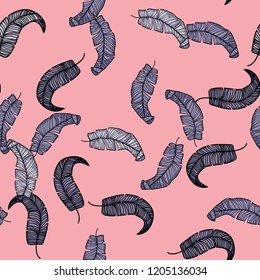 Tropical seamless pattern with monstera.