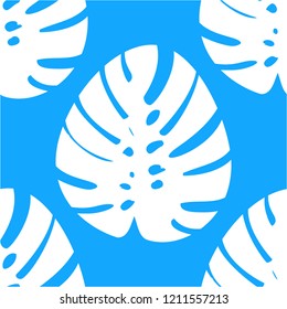 Tropical seamless pattern with monstera.