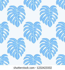 Tropical seamless pattern with monstera.