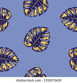 Tropical seamless pattern with monstera.