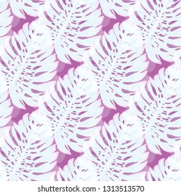 Tropical seamless pattern with monstera.