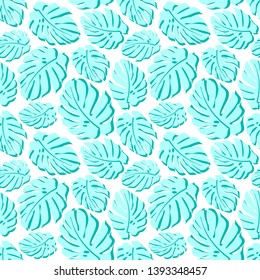 Tropical seamless pattern on white background. Vector illustration EPS 10