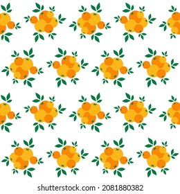 Tropisches nahtloses Muster mit orangefarbenen Früchten. Früchte, mehrer Hintergrund
