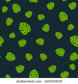 Tropical seamless pattern palm jungle floral monstera print foliage leaf pattern.