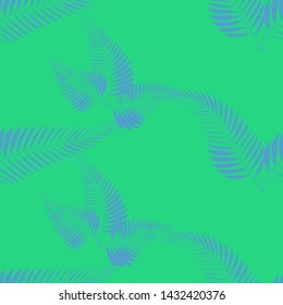 Tropical seamless pattern with palm leaves. Design