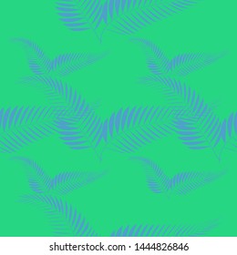 Tropical seamless pattern with palm leaves. Design element