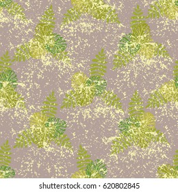 Tropical seamless pattern with palm leaves and monstera Vector illustration Summer background for printing on fabric, paper, stationery, textiles, bedding,  Vintage retro style