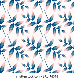  tropical seamless pattern, Tropical palm leaves, jungle leaf seamless vector floral  background