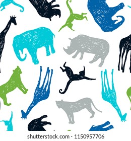 Tropical seamless pattern. Safari wallpaper.