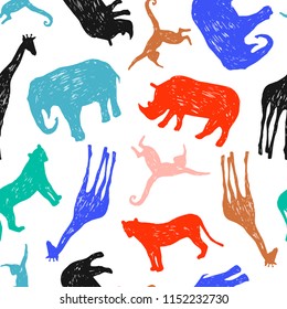 Tropical seamless pattern. Safari wallpaper.