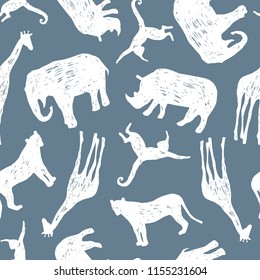 Tropical seamless pattern. Safari wallpaper.	