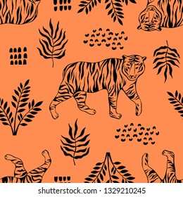 Tropical seamless pattern. Safari wallpaper.