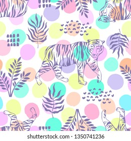 Tropical seamless pattern. Safari wallpaper.