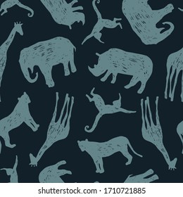 Tropical seamless pattern. Safari wallpaper.