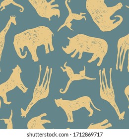 Tropical seamless pattern. Safari wallpaper.