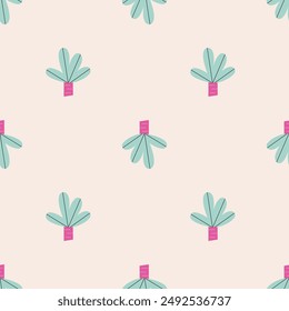 Tropisches nahtloses Muster. Sommer. Nette Palme .Wiederholen Hintergrund, Druck, leuchtend kindlicher Bildschirmhintergrund.