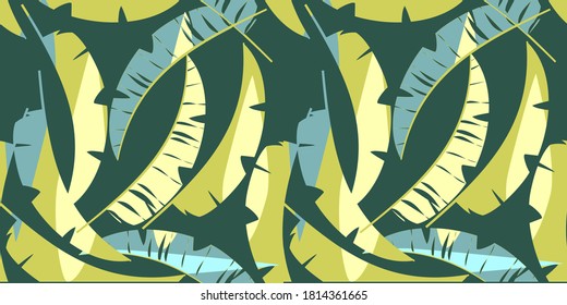 Tropical Seamless pattern with trendy color. A pattern for wallpaper, print, and textille. 