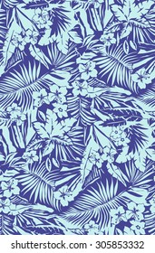 Tropical seamless pattern in vector