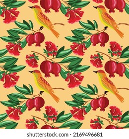 Tropical seamless pattern with yellow lemons on the blue background. Fruit repeated background. Vector bright print for fabric or wallpaper. Vector illustration