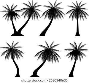 Tropical Serenity Vector Palm Tree