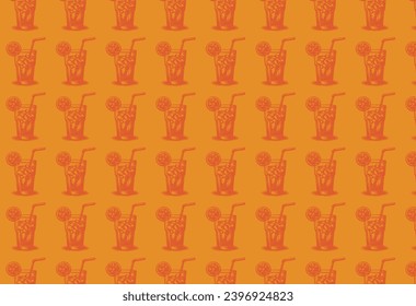 Tropical Shake Fiesta: Lively Seamless Pattern with Exotic Shakes