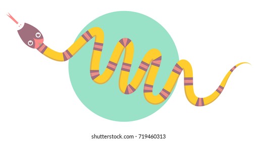 Tropical snake illustration